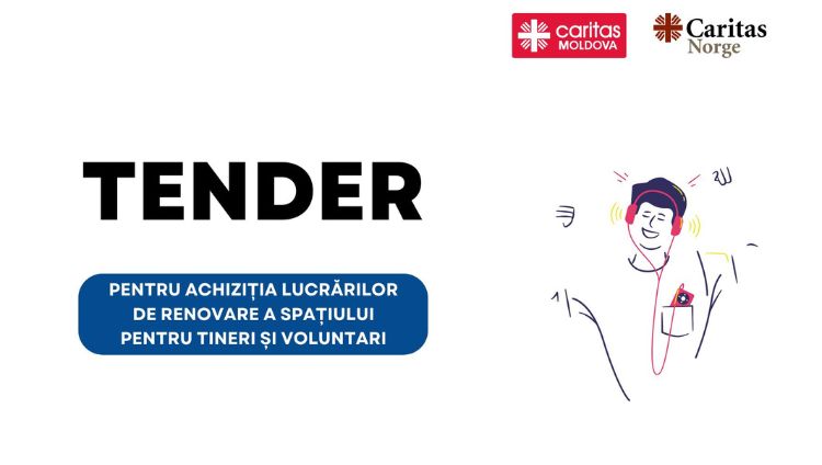 Tender pentru achiziția lucrărilor de renovare a spațiului pentru tineri și voluntari